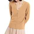 thumbnail image 2 of Baberdicy Cardigan Sweaters for Women, Women's Classic Button Down Long Sleeve V Neck Soft Knit Sweater V Neck Cardigan Sweaters for Women M, 2 of 4