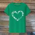 thumbnail image 5 of hcuribad Valentine's Shirts for Women Womens Shirts t Shirts for Women Valentine's Day Funny Print t Shirt Printed Crew Neck Shirt Women's Pullover t Shirt Mint Green 3XL, 5 of 8