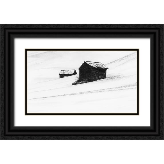 Hermann, Uschi 14x10 Black Ornate Wood Framed with Double Matting Museum Art Print Titled - First Snow