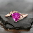 thumbnail image 4 of Flawless Ruby Antique Wedding Ring Trilliant Cut Gemstone Women Ring Solid Gold Engraved Ring Bridesmaid Stacking Ring Delicate Gift Jewelry, 4 of 5