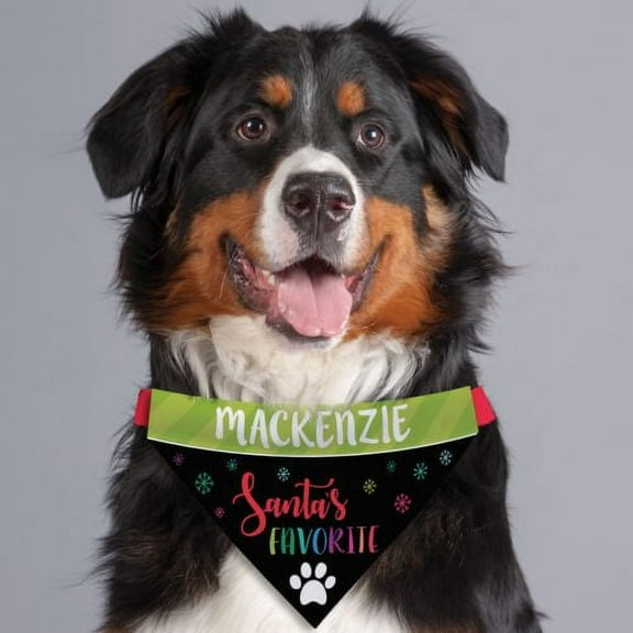 Personalized Santa's favorite Dog Bandana