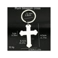 thumbnail image 4 of 1pc Stainless Steel Cross Shaped Keychain With Various Styles, Promotional Gift For Oneself, Friends, Classmates And Family Members, 4 of 5