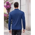 thumbnail image 3 of COOFANDY Men's Casual Polo Shirts Long Sleeve Textured Knit Tee Shirt Wrok Tshirts, 3 of 8