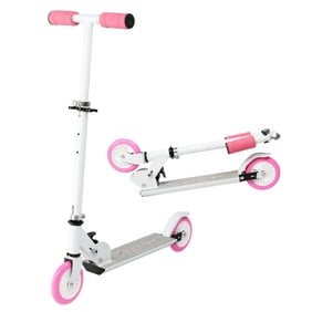 Kids Kick Folding Scooter 3 Height Adjustable Pink Scooters for Boys Girls Gift