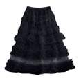 thumbnail image 4 of QHFBli Womens Long Maxi Tulle Skirts A Line Ruffle High Waisted Tiered Layered Mesh Tutu Skirt Petticoat, 4 of 4
