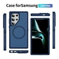 thumbnail image 4 of Phone case Compatible with Samsung Galaxy S22 Ultra Magnetic Case [Compatible with MagSafe] Tough Rugged Matte Slim Shockproof Anti-Fingerprint Anti-Scratch Protective Cover, Royalblue, 4 of 8