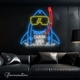 thumbnail image 3 of Glowneon Shark Area Neon Sign, Diving Shark Ocean Led Light, Shark Ocean Decor Light, 3 of 4