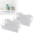 thumbnail image 2 of Miyuadkai 2Pcs White Punch-Free Bathroom Storage Rack, 2Pcs Corner Storage Rack Basket Hanging Wall Organizer Kitchen Bathroom Holder Shelf Steward and Organizer, 2*Storage Racks, 2 of 9