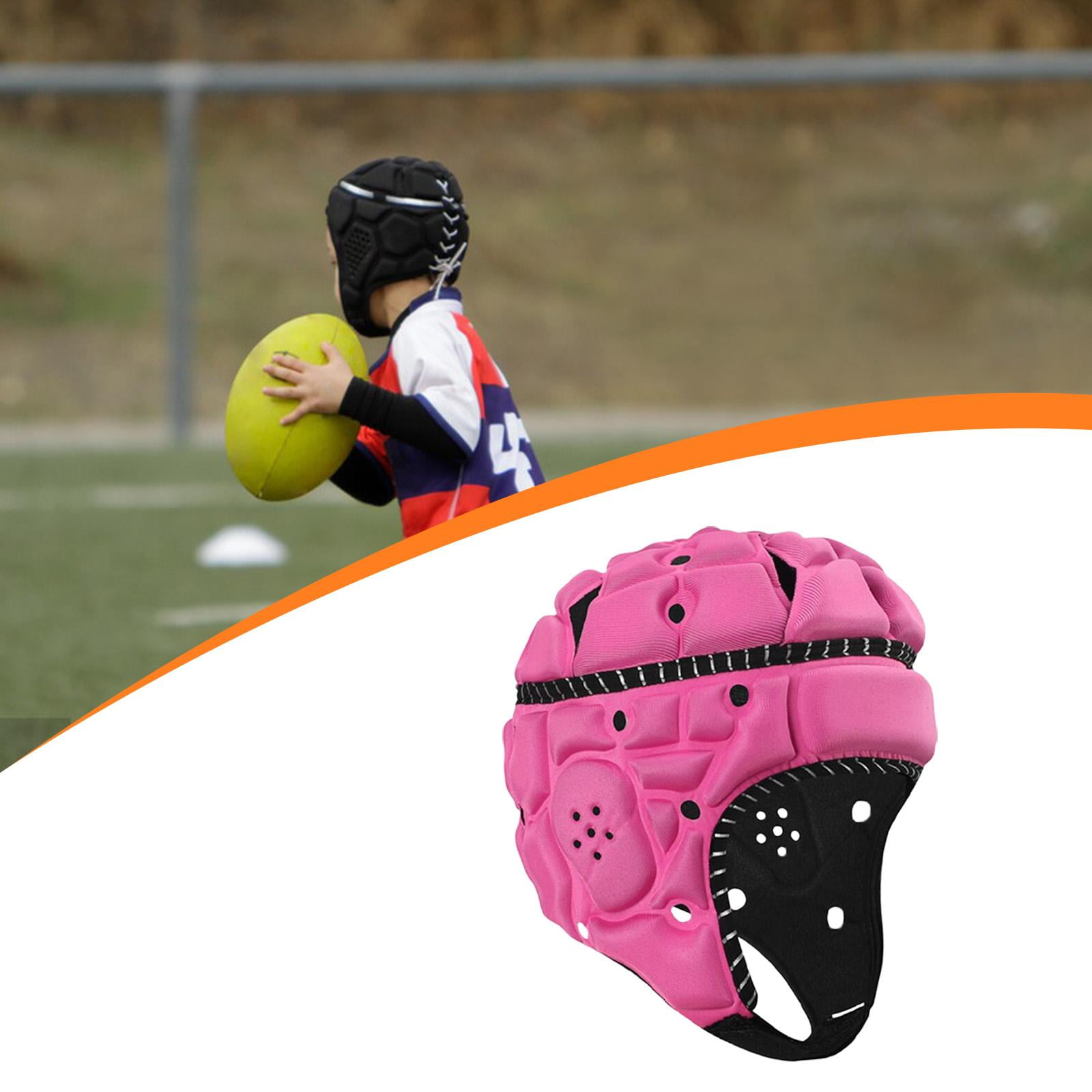 Kids Rugby Helmet Soft Padding Adjustable Polyester Shell for Boys Girls Teen Outdoor Sports