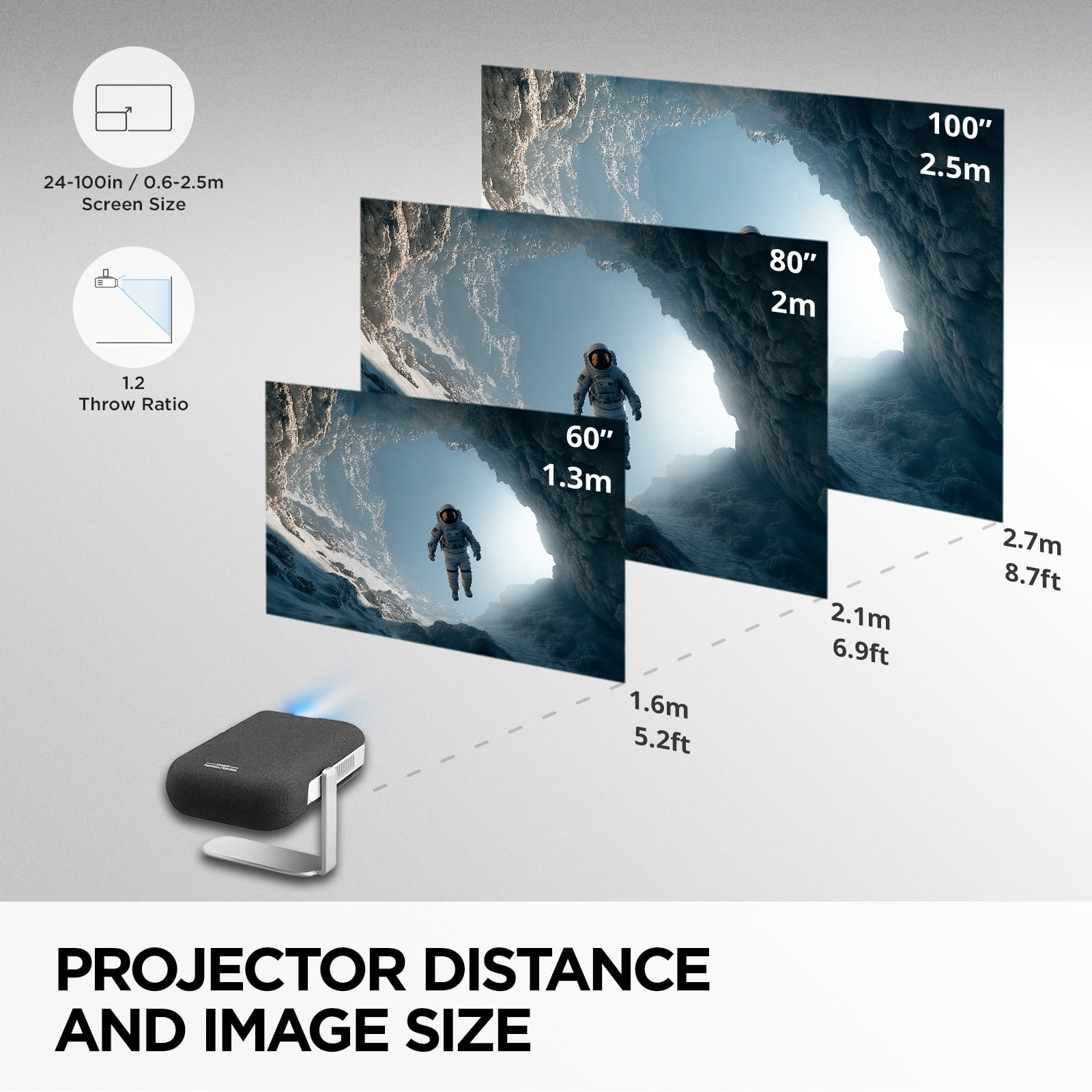 ViewSonic M1X Portable LED Projector - Integrated Smart Stand, Harman Kardon Speakers