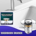 thumbnail image 1 of Wash Basin Core Bounce Drain Filter Up Bathroom Sink Plug Stopper Universal, 1 of 5