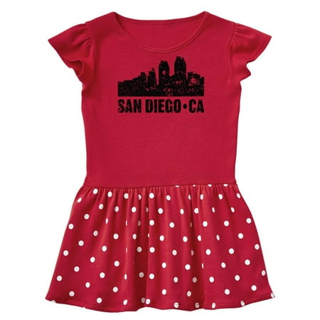 

Inktastic San Diego California Skyline with Grunge Gift Baby Girl Dress