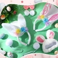 thumbnail image 5 of NWOKYZGH 3 Set Bunny Ears Easter Costume, Headband Ear Hat Cute Pet Bow Collar Puppy Tail for Pet Easter Party Costume Accessories Supplies, 5 of 6