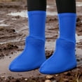 thumbnail image 6 of Reusable Waterproof Shoe Covers, Friction High Top Snow Boots, Galoshes Overshoes for Outdoor, Cycling, Camping, Fishing, Sturdy, Durables and Easys to Clean(Blue), 6 of 6