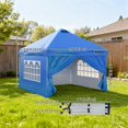 thumbnail image 3 of Outsunny 10' x 10' Pop Up Canopy Tent, Instant Sun Shelter, Blue, 3 of 10