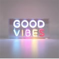 thumbnail image 2 of Urban Shop LED Neon Good Vibes Light-up Iridescent Acrylic Box, Multicolor, 2 of 8