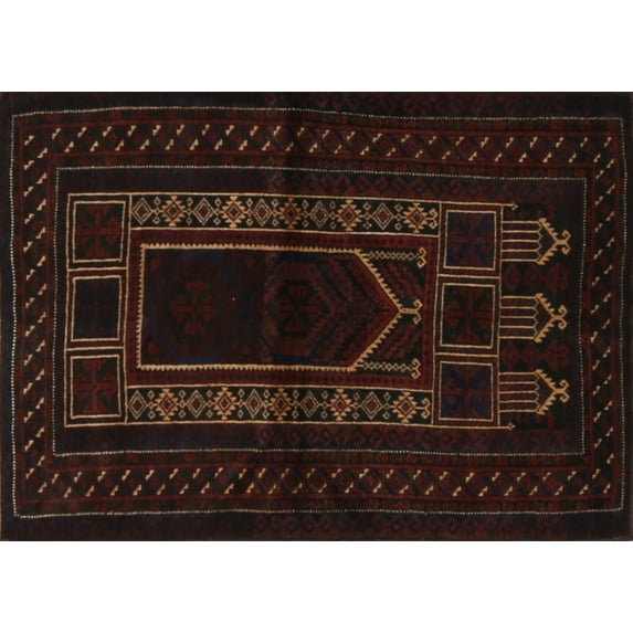 Ahgly Company Machine Washable Indoor Rectangle Traditional Black Brown Area Rugs, 8' x 12'