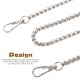 thumbnail image 3 of IDEANATEGRATE Para Bolso De Mano En Metal Plateado Decorativa Desmontable Para Bolsos Y Tote, 3 of 7