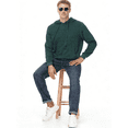thumbnail image 4 of Taigaofy Men's Geometric Texture Hoodie with Pocket, Skin-Friendly Long Sleeve Casual Pullover, Perfect Valentine's Day Gift for Him Green XL, 4 of 7