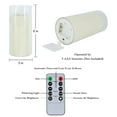 Amagic 3" x 6" Ivory Radiance Candles with Remote Control and Timer