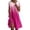 Hot Pink, variant on Women's Casual Dress Flowy Round Neck Boho Summer Dress for Home Beach Comfortable,Light Yellow,XXXXL