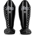 thumbnail image 1 of Espinilleras Fairtex SP5 ligeras y duraderas, talla mediana, negras, 1 of 4
