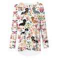 thumbnail image 2 of CLOOCL Oversized Women Blouse Funny Dachshund Dog 3D Print T-shirt Plus Size Fall Long Sleeve Casual Tops, 2 of 6