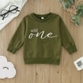 thumbnail image 2 of OSOLU Toddler Boys Girls Long Sleeve Letter Prints T Shirt Pullover Tops Clothes Fashionable Dailywear, 6-12 Months, 2 of 7