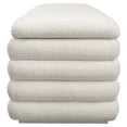 thumbnail image 3 of Accent Chair Bench Ottoman, White, Fabric, Living Kitchen Cafe Bistro Hospitality Restaurant, Modern Contemporary HB36623, 3 of 11