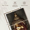 thumbnail image 6 of Elephant Stock Lotus Buddha Wall Art - Vertical Multi Panel Canvas - Living Room Wall Decor - Religion And Spirituality Multi Panel - Gold And Gray Decor - 18" x 38", 6 of 8