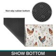 thumbnail image 6 of Rooster and Floral White Pattern Anti Fatigue Kitchen Rugs Set Of 2, Non Slip Washable Decorative Floor Mats for Kitchen Sink Laundry, 17"x30" and 17"x47", 6 of 6