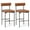 Brown, variant on Costway 26" Upholstered Bar Stools Set of 2 with Padded Cushion & Backrest Footrest Brown