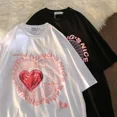 thumbnail image 2 of Camiseta de gran tamaño para mujer, ropa de calle con estampado de amor, camisetas gráficas de manga corta, Tops informales Harajuku, camiseta Y2k para mujer, 2 of 5