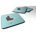 thumbnail image 1 of Carolines Treasures BB8122FC Capuchin Pigeon Rouge Bleu Check Mousse Sous-Verre, Lot de 4, 1 of 1