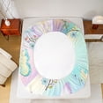 thumbnail image 5 of Homewish Watercolor Butterfly Bed Sheets,Cartoon Flower Floral King Sheets,Gradient Colorful Sheet Set For Girl,4-Piece, 5 of 7