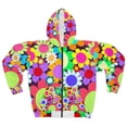 thumbnail image 2 of Soluvd Unisex Zip Hoodie (AOP) Happy Day, 2 of 5