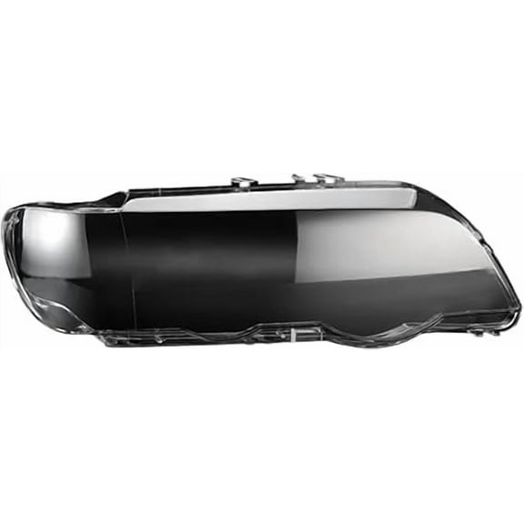 Applicable to Compatible For BMW X5 E53 2000-2003 Car Lens Replacement Head Light Lamp Lampshade Glass Shell Headlight Cover(Right)