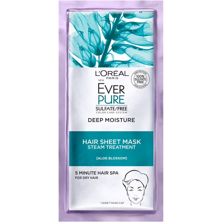 L'Oreal Paris EverPure Deep Moisture Hair Sheet Mask 1 FL OZ Walmart