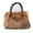 Brown, variant on Women's Faux Fur Tote Handbag, Brown, Black