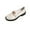 #0155-White, variant on Xucatan Women's Chunky Loafers, Leather Slip-On Dress Shoes with Metal Chain, Comfortable Business Casual Shoes for Office Work & Dressy Occasions Gift