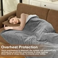 thumbnail image 5 of CAROMIO Heated Throw Electric Blanket, Waffle Pattern Sherpa, 5 Heat Levels, 4-Hour Auto Off, ETL Certified, Machine Washable, 50" x 60" - Soft Flannel & Sherpa Heat Blanket, 5 of 8