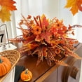 thumbnail image 3 of hengsof Fall Artificial Maple Leaves Branches with Pumpkins, Fake Autumn Floral Pumpkin Picks, Faux Silk Fall Leaves Stems Bundles for Thanksgiving Home Indoor Outdoor DIY Arrangement, 3 of 6