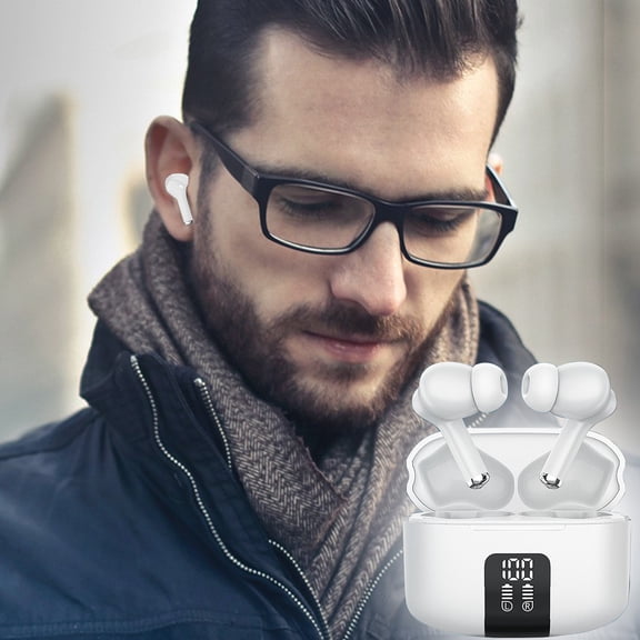 Back to School Gifts under $5 Wire Earbuds Bluetooth 5.0 Headset IPX5 Sweatproof Earbuds With Microphone In-ear Sports Wireless Ear on Clearance