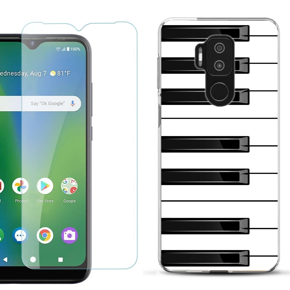Slim Fit Flexible Tpu Gel Phone Case For Cricket Influence With Tempered Glass Screen Protector By Onetoughshield Piano Design Walmart Com Walmart Com Slim Fit Flexible Tpu Gel Phone Case For Cricket Influence With Tempered Glass Screen Protector By Onetoughshield Piano Design Walmart Com Walmart Com