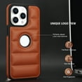 thumbnail image 5 of ELEHOLD for iPhone 14 Plus Leather Case Luxury Premium PU Leather Logo Cutout View Full Coverage Slim Lightweight Non-Slip Shockproof Protective Case for iPhone 14 Plus,brown, 5 of 6