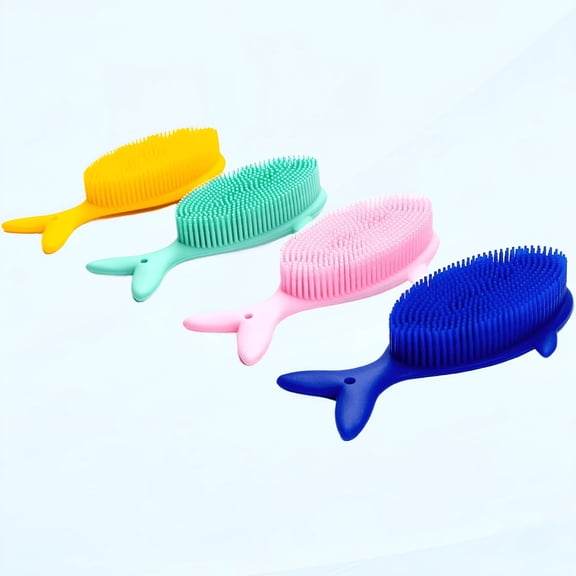 ACDANC Premium Sensory Brush for Kids or Autism,Soft Silicone Body Scrubber,2 in 1 Sensory Room Occupational Therapy Sensory Brushes,Silicone Loofah,Pets Shower Brush Bath Brush Shampoo Brush