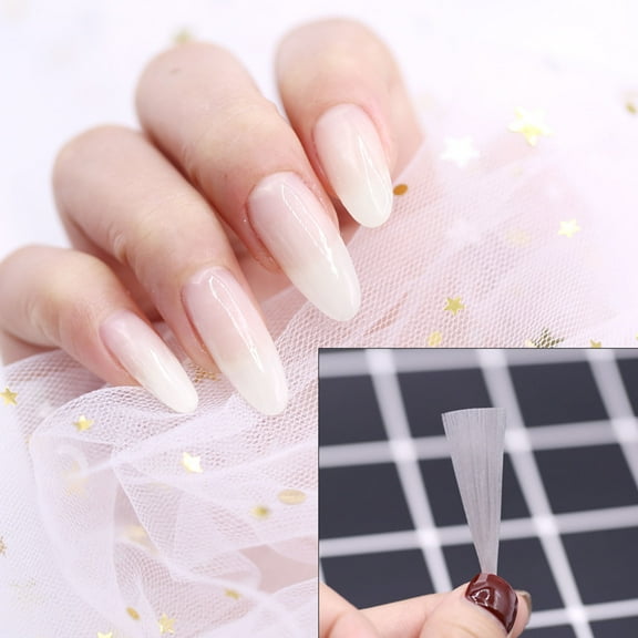 OFFIGAM White Nail Extension Fibers for Nail Art, Easy to Apply with Natural Finish, Lasts 15-30 Days, 1 Meter