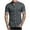 Gray, variant on Mens Shirts Summer Fashion Casual Solid Stand Collar Button Short Sleeve Blouse Tops Shirt