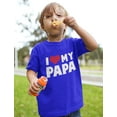 thumbnail image 4 of Dad Gifts from Daughter Son Fathers Day I Love My Daddy Papa Kids Shirts X-Large California Blue, 4 of 5