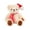 B, variant on Christmas Teddy Bear Plush Doll with Santa Hat, Festive Holiday Decor for Home Decoration, White
